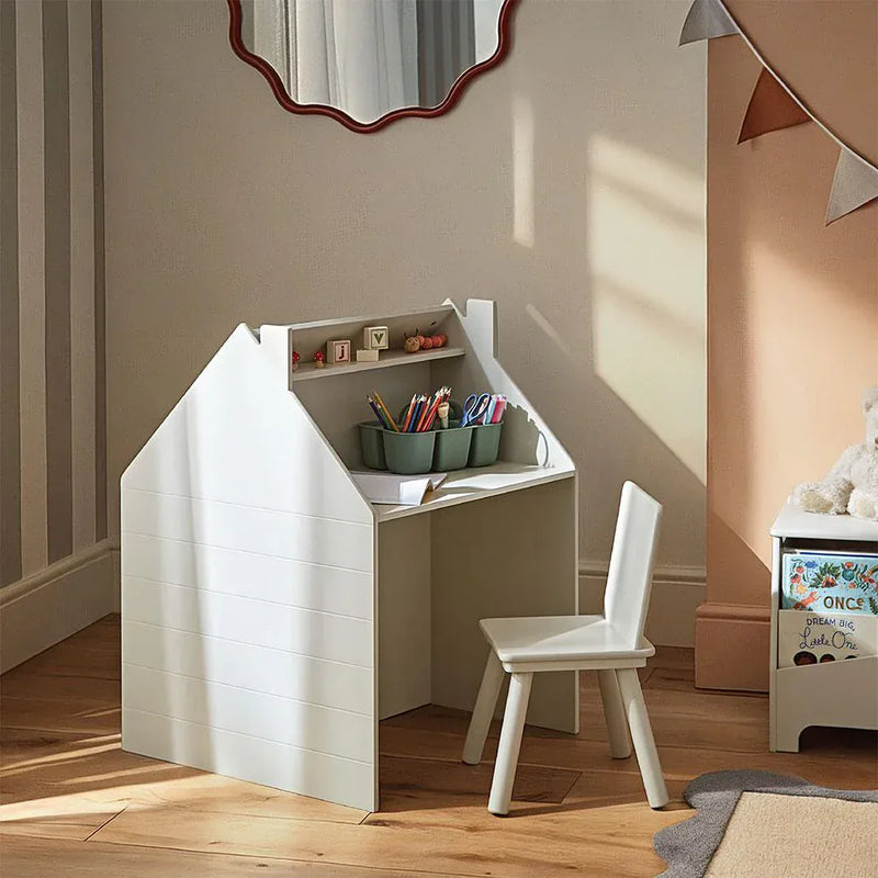 CuddleCo Play House kids desk and chalkboard easel, Pebble (British brand)