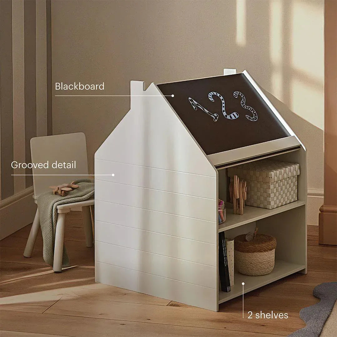 CuddleCo Play House kids desk and chalkboard easel, Pebble (British brand)