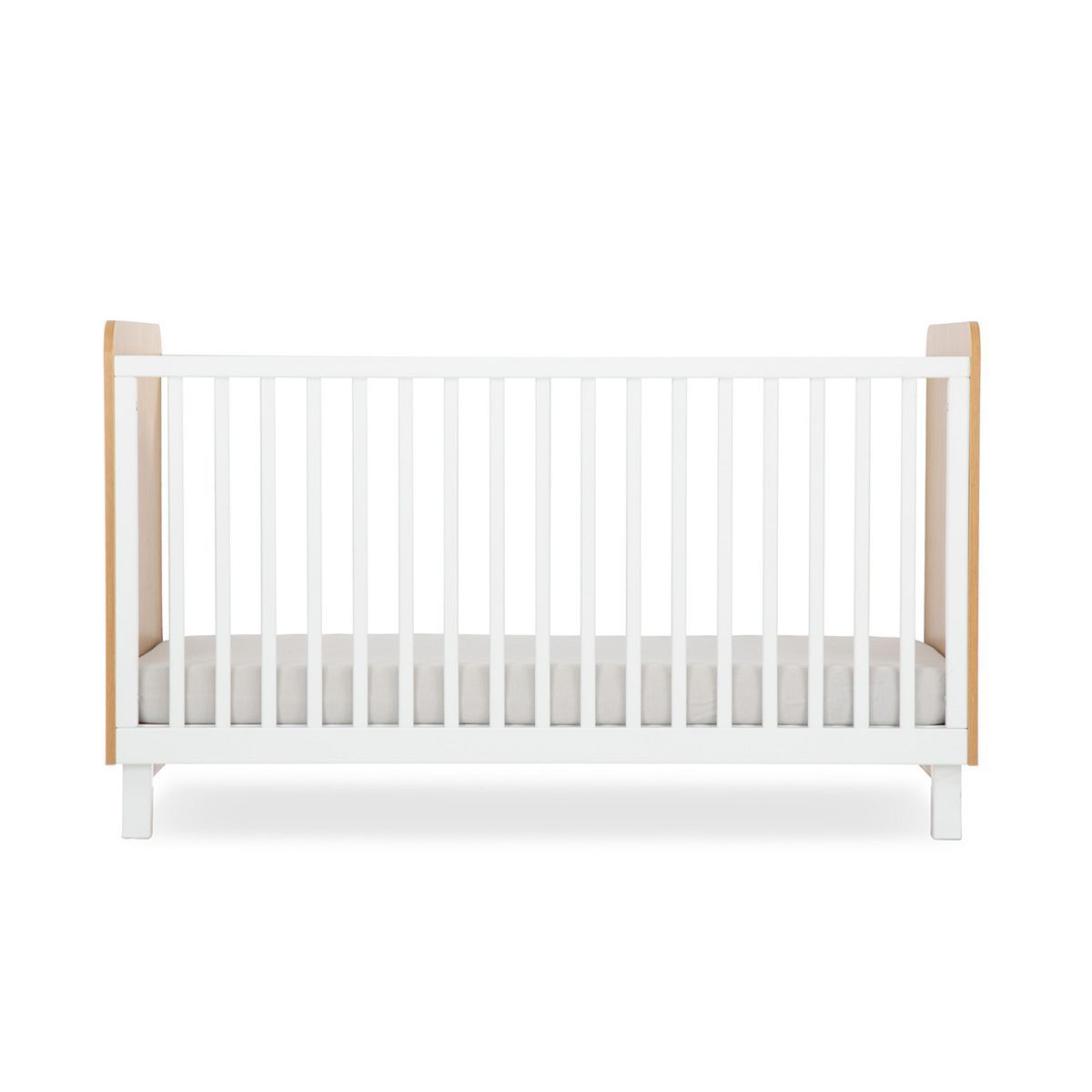 CuddleCo Rafi Cot Bed - Oak and White