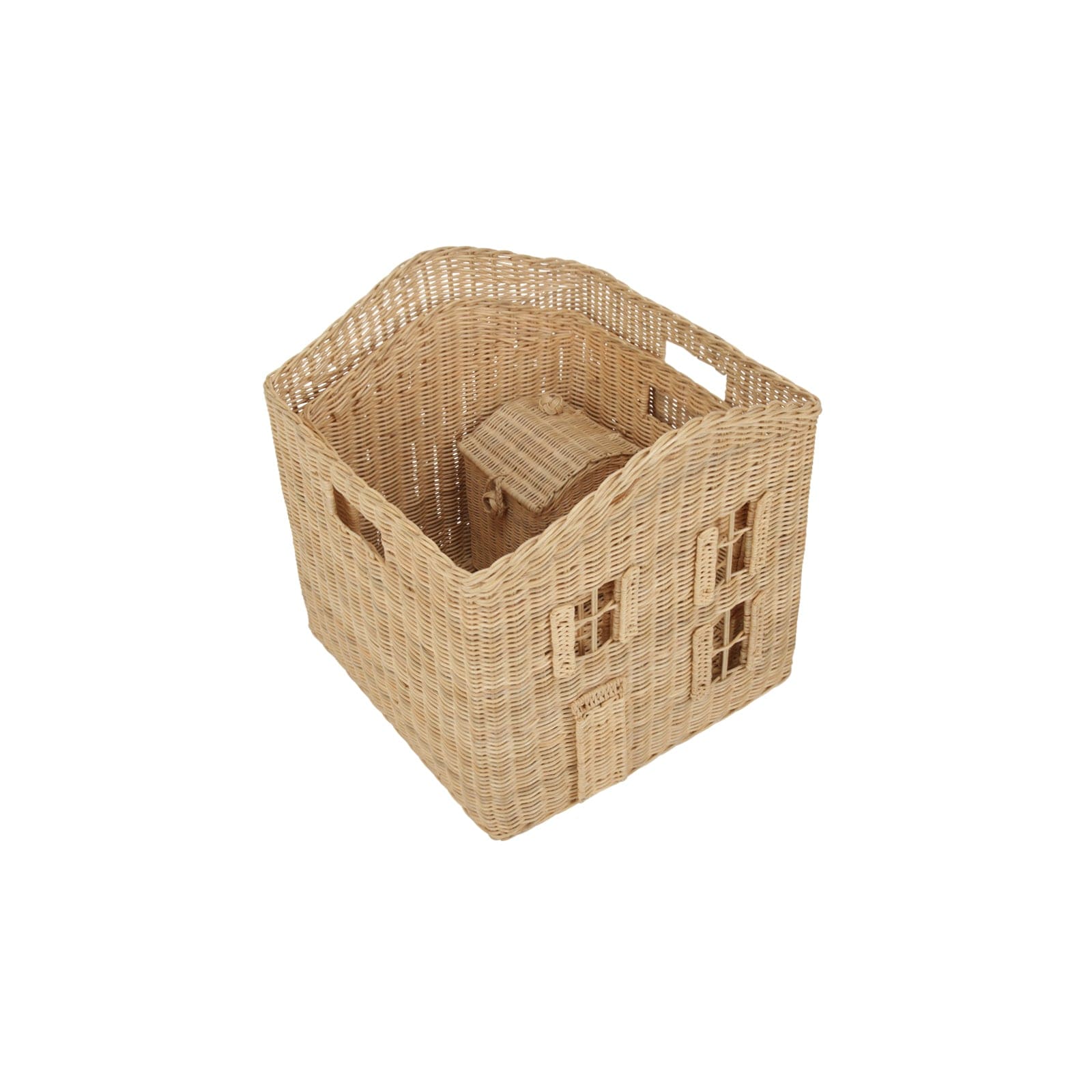 Cuddleco Country Cottage rattan basket set of 3, imported from the UK