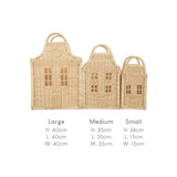Cuddleco Dutch House rattan storage baskets set of three (British brand)