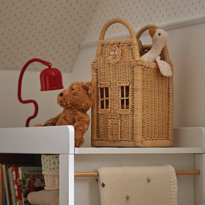 Cuddleco Dutch House rattan storage baskets set of three (British brand)