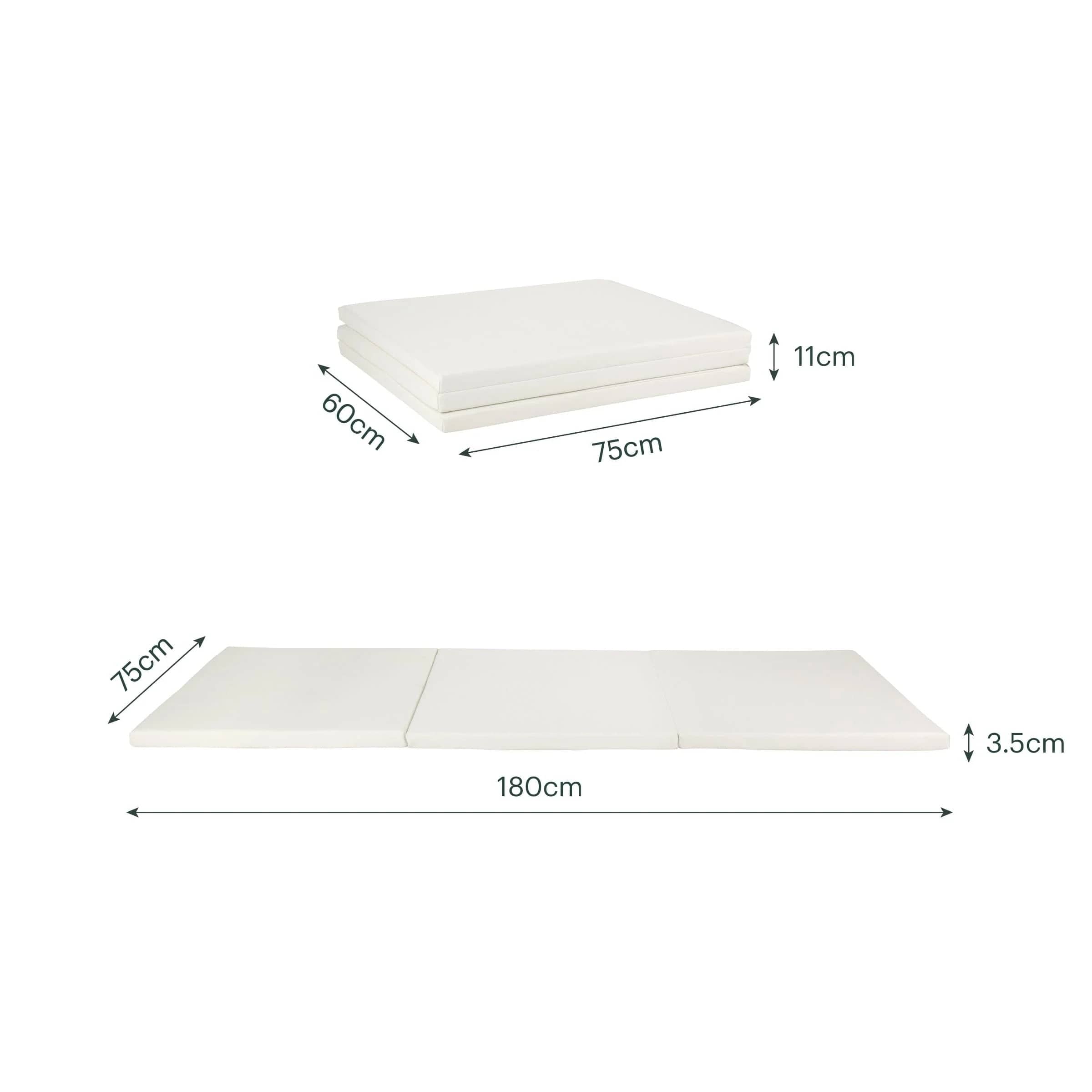 CuddleCo 3-Fold tumble mat Pebble 180x75 cm (British brand)