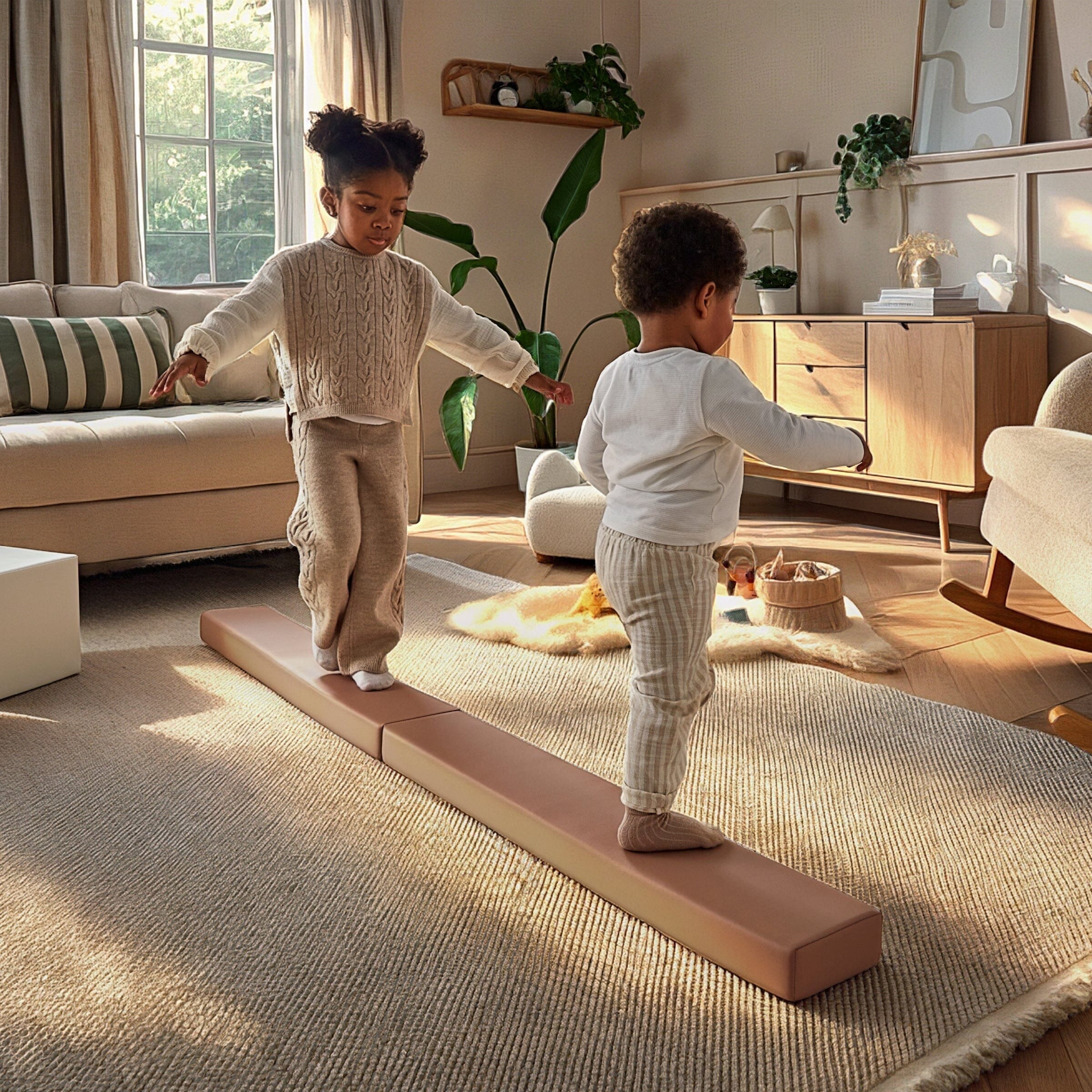 CuddleCo soft play balance beam Tuscany 182cm, imported from the UK