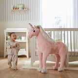 Cuddleco rainbow standing unicorn, 90 cm (British brand)