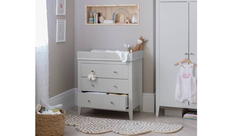 Cuggl Canterbury Nursery Chest Drawer - Light Grey