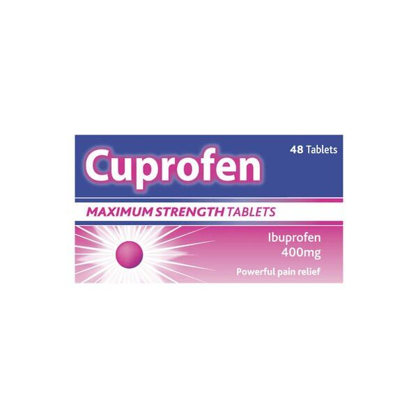 Cuprofen Maximum Strength Ibuprofen 48 Tablets 400mg