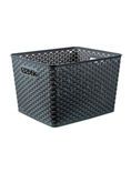 Curver Curver My Style Large Rectangular Storage Basket Anthracite 18 Litre