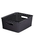 Curver Curver My Style Medium Rectangular Storage Basket Anthracite 13 Litre