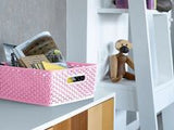 Curver My Style Medium Rectangular Storage Basket Pink 13 Litre