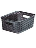 Curver My Style Small Rectangular Storage Basket Anthracite 8 Litre