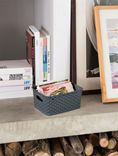 Curver My Style Small Rectangular Storage Basket Anthracite 8 Litre