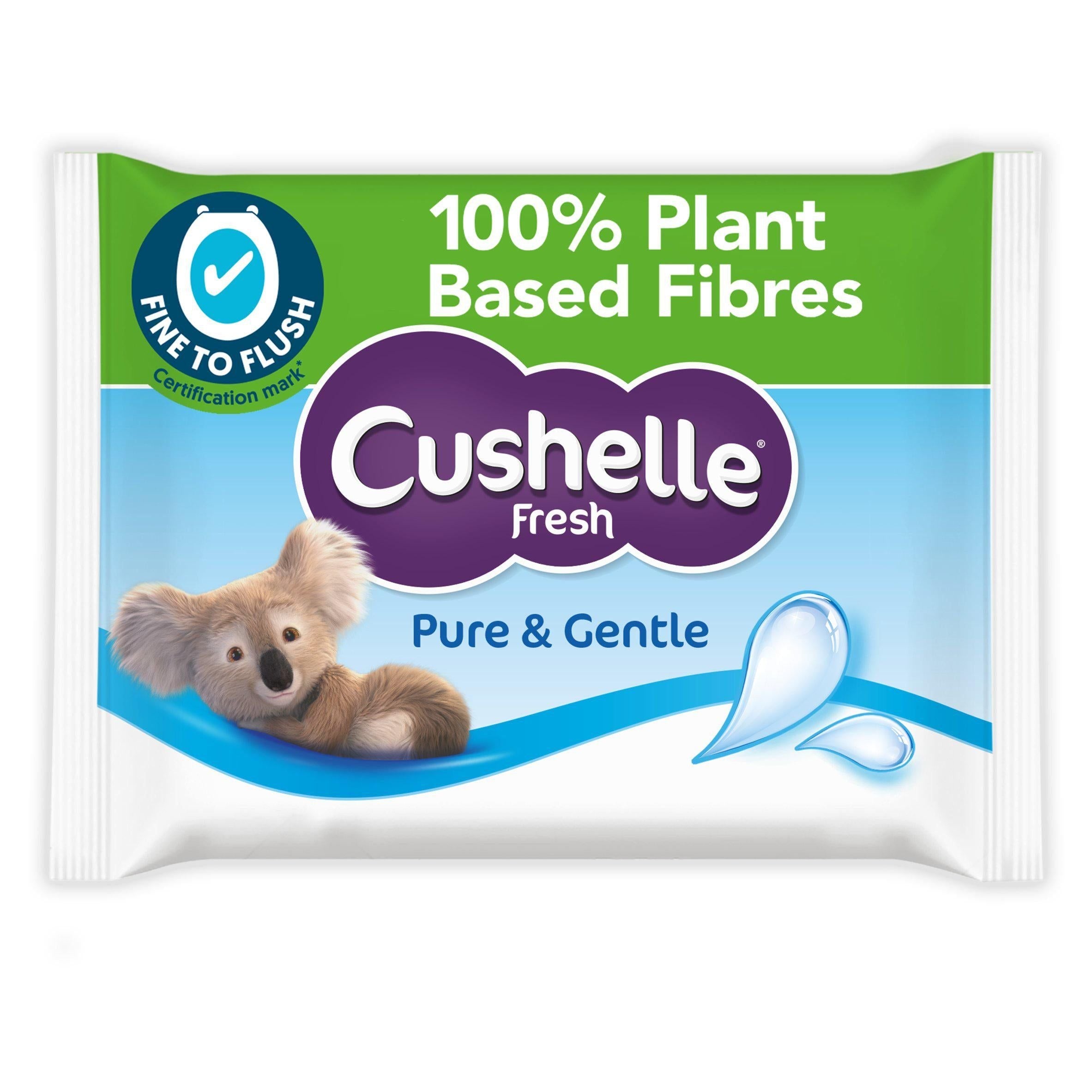 Cushelle Moist Pure &amp;amp; Gentle Flushable Toilet Tissue Wipes x38