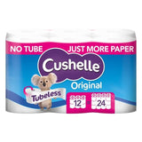 Cushelle Original Tubeless Double Roll Toilet Tissue 12 equals 24 Rolls