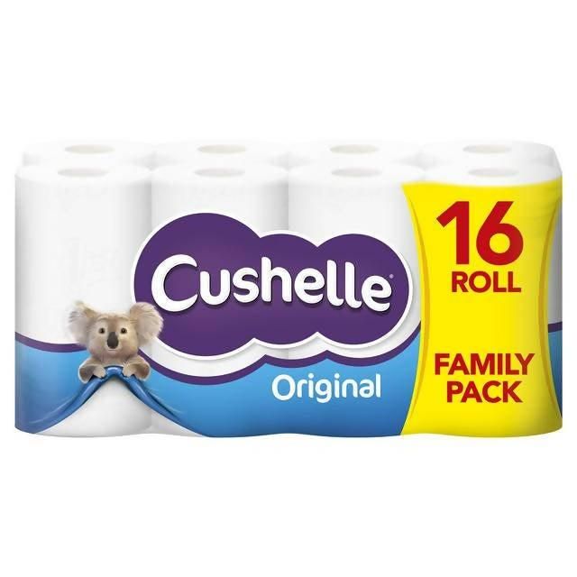 Cushelle Toilet Tissue, White x16 Rolls