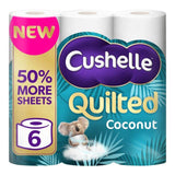 Cushelle Ultra Quilted Coconut Toilet Roll   6 per pack