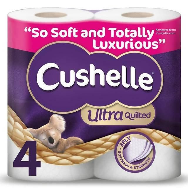 Cushelle Ultra Quilted Toilet Rolls x4