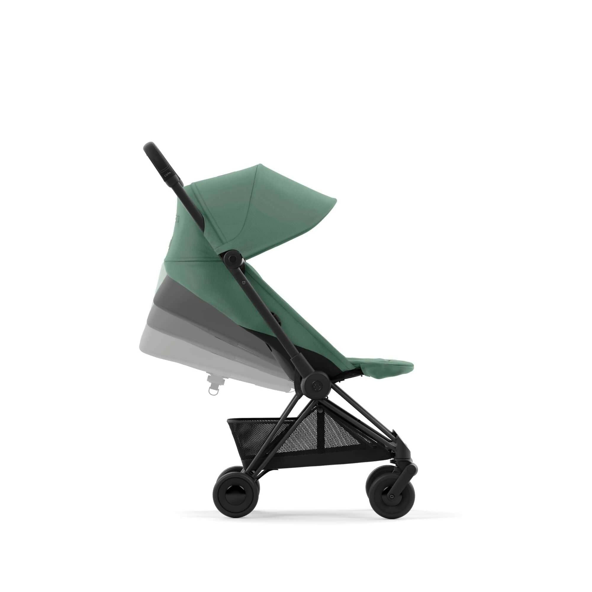 Cybex COYA Stroller - Matt Black/Leaf Green