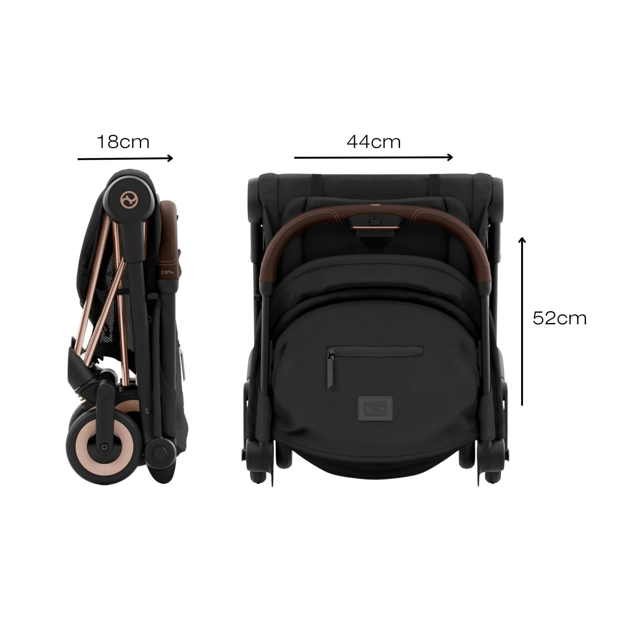 Cybex COYA Stroller - Matt Black/Sepia Black