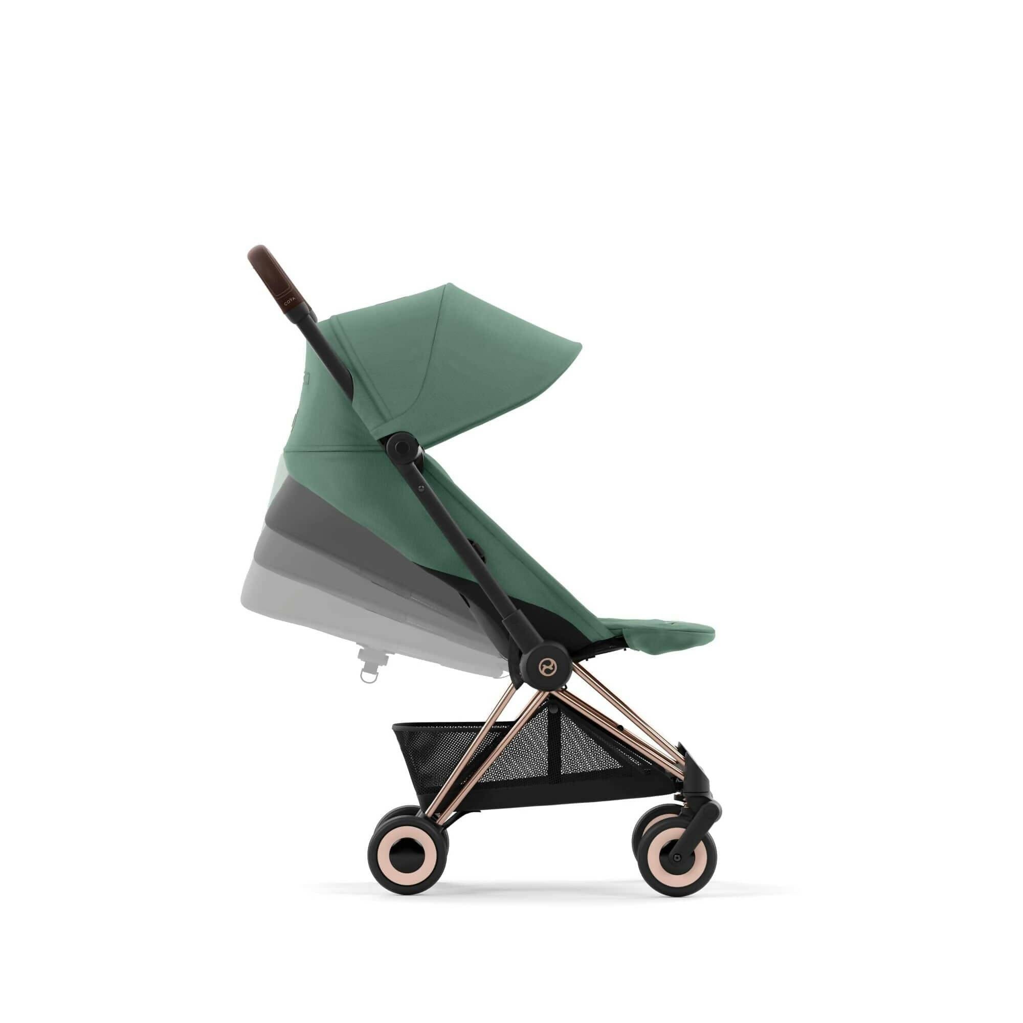 Cybex COYA Stroller - Rose Gold/Leaf Green