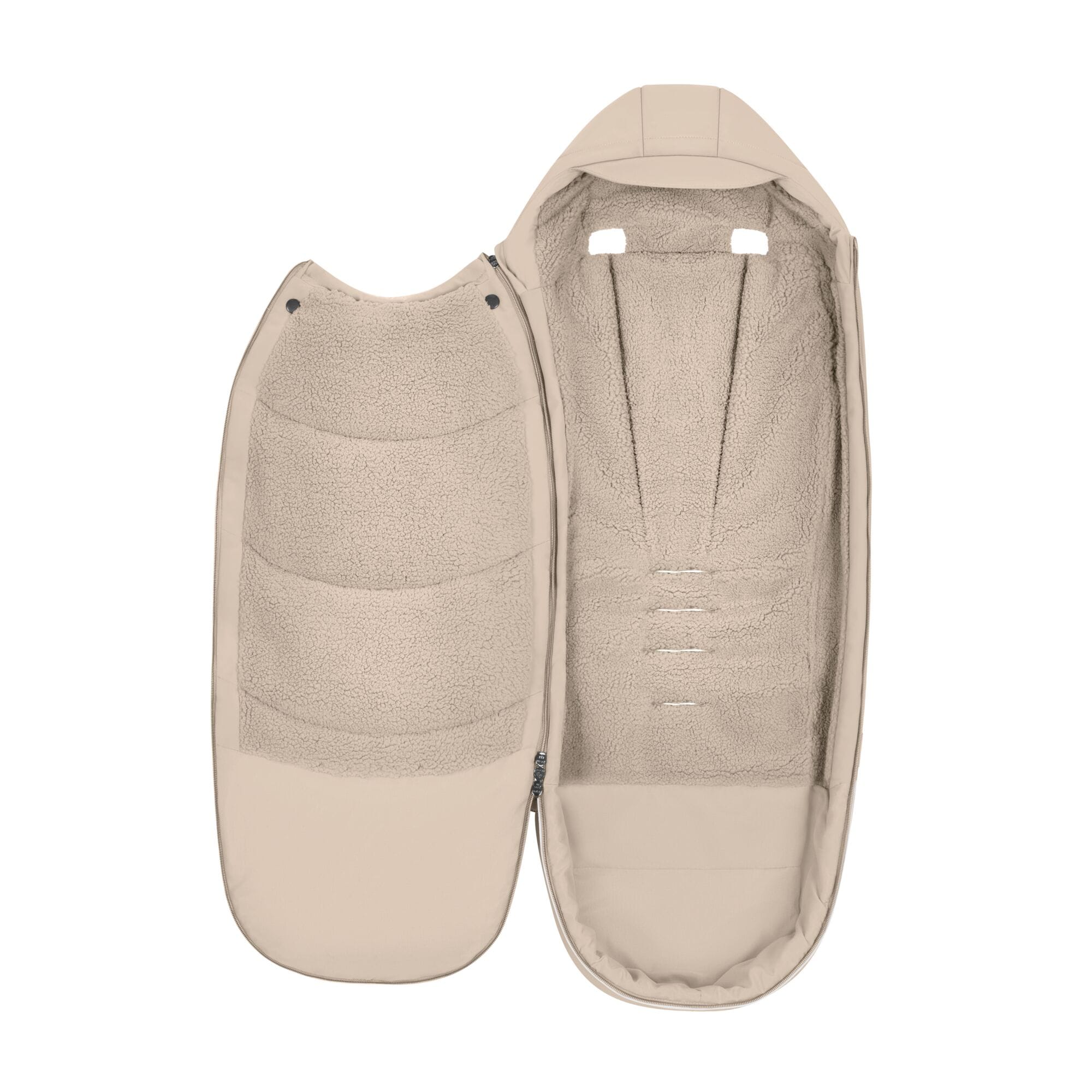 Cybex Platinum footmuff in Cozy Beige, imported from the UK