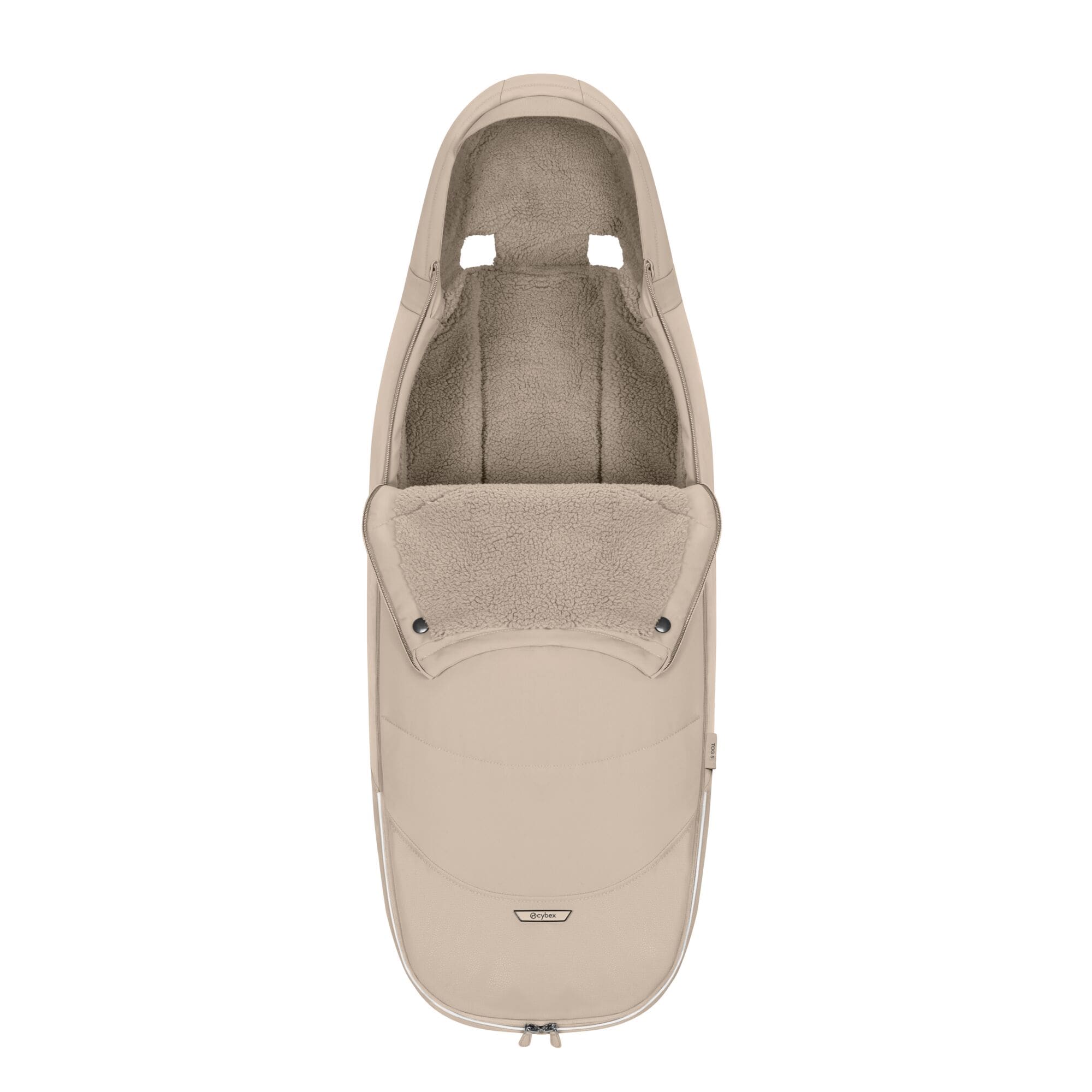 Cybex Platinum footmuff in Cozy Beige, imported from the UK