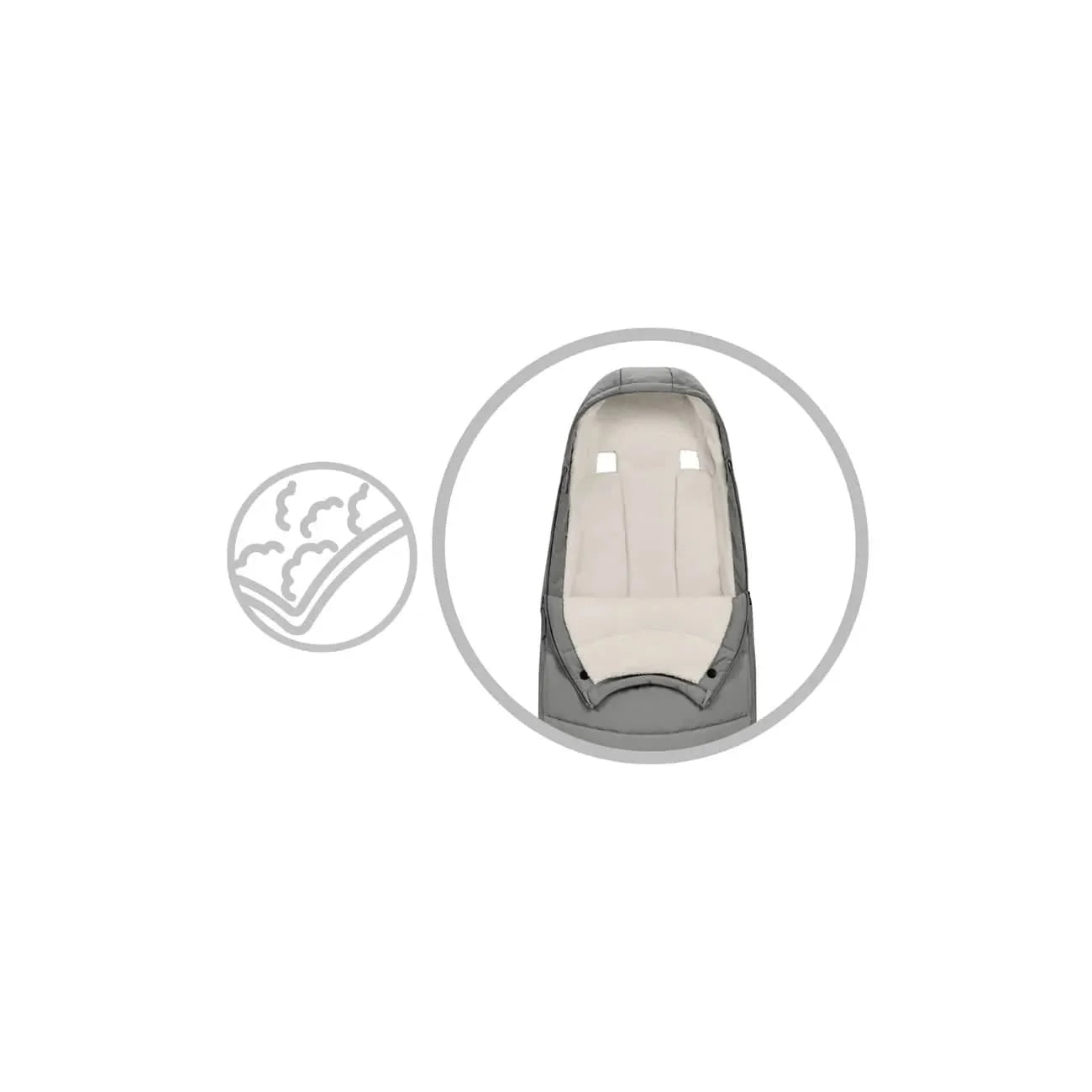 Cybex Platinum footmuff Mirage Grey - British product