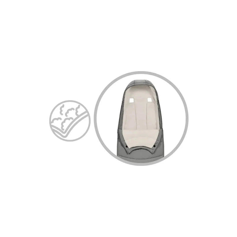 Cybex Platinum footmuff Mirage Grey - British product
