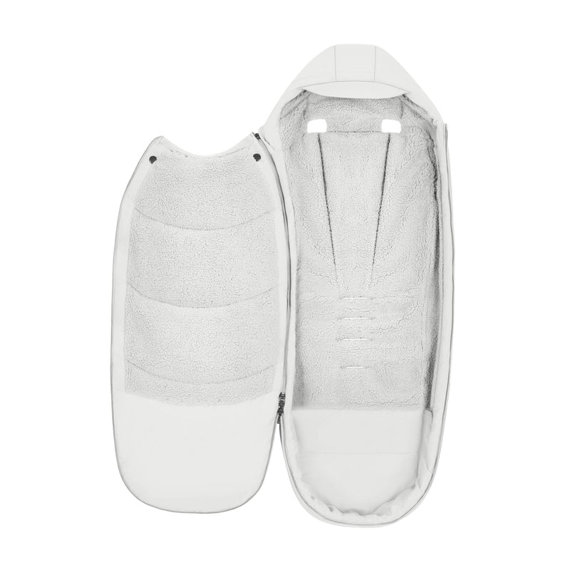 Cybex Platinum footmuff in off white for pushchair, UK version
