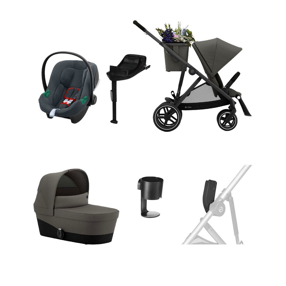 Cybex Gazelle S Lux Soho Grey Bundle