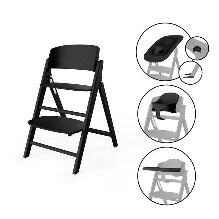 Cybex 4in1 highchair stunning black with bouncer nest - British product