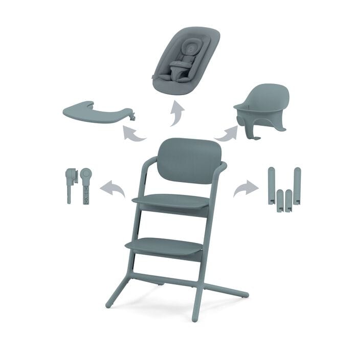 Cybex LEMO 4 in 1 highchair set Stone Blue (British brand)