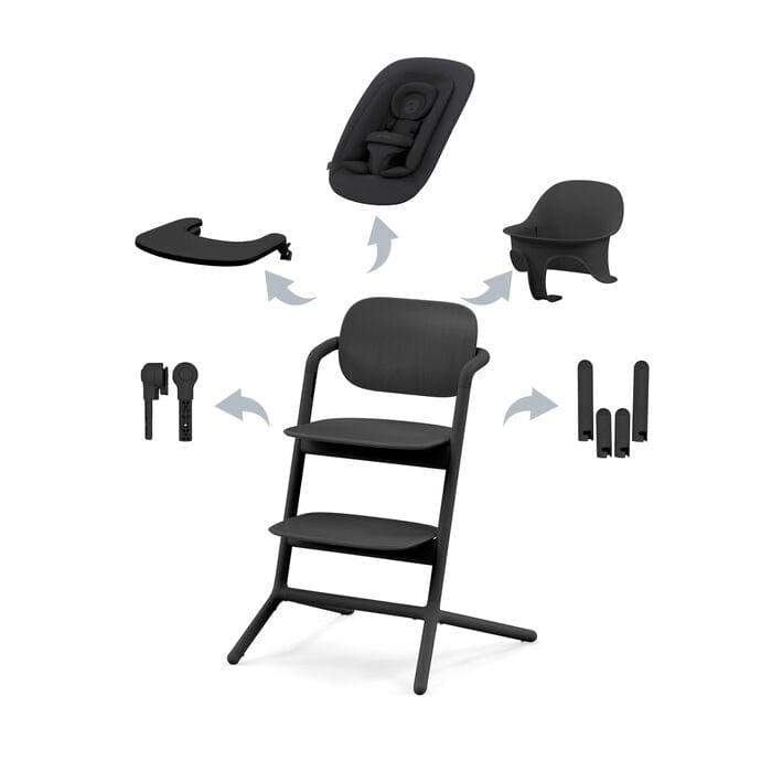Cybex LEMO 4-in-1 highchair set Stunning Black - British product