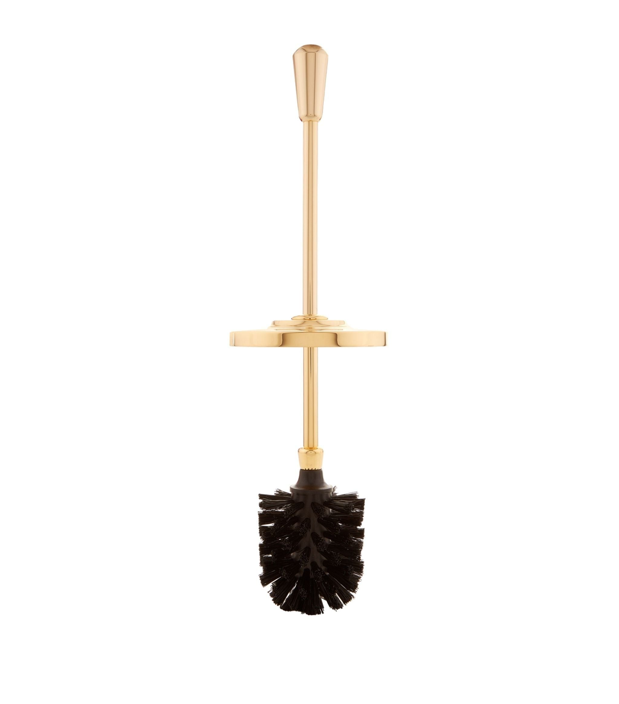 Cylinder Gold-Plated Toilet Brush Holder