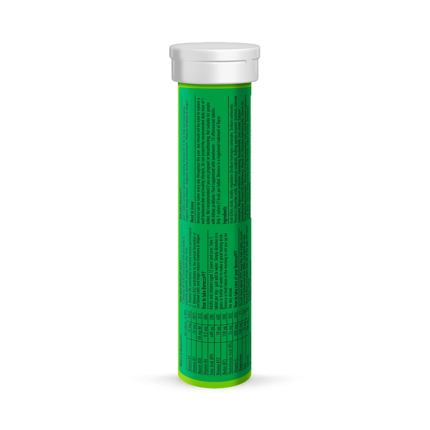 Berocca Mixed Berries effervescent tablets 15, imported from the UK