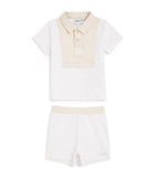 BOSS Kidswear cotton polo and shorts set for infants 1-18 months - British product