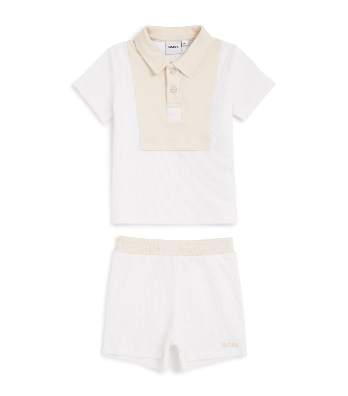 BOSS Kidswear cotton polo and shorts set for infants 1-18 months - British product