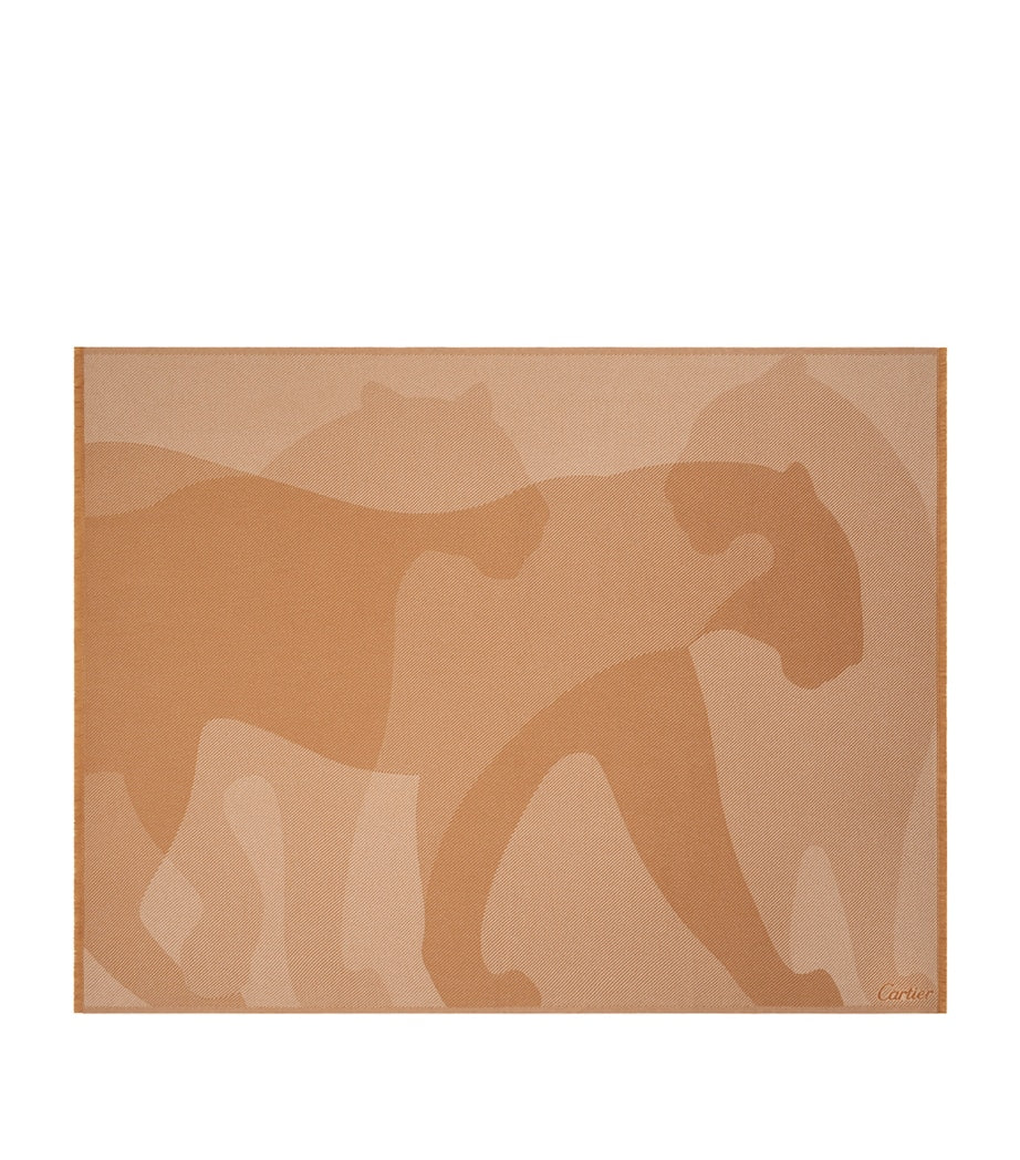 Cartier Wool-Cashmere Panthère de Cartier blanket 190cm x 140cm - British product