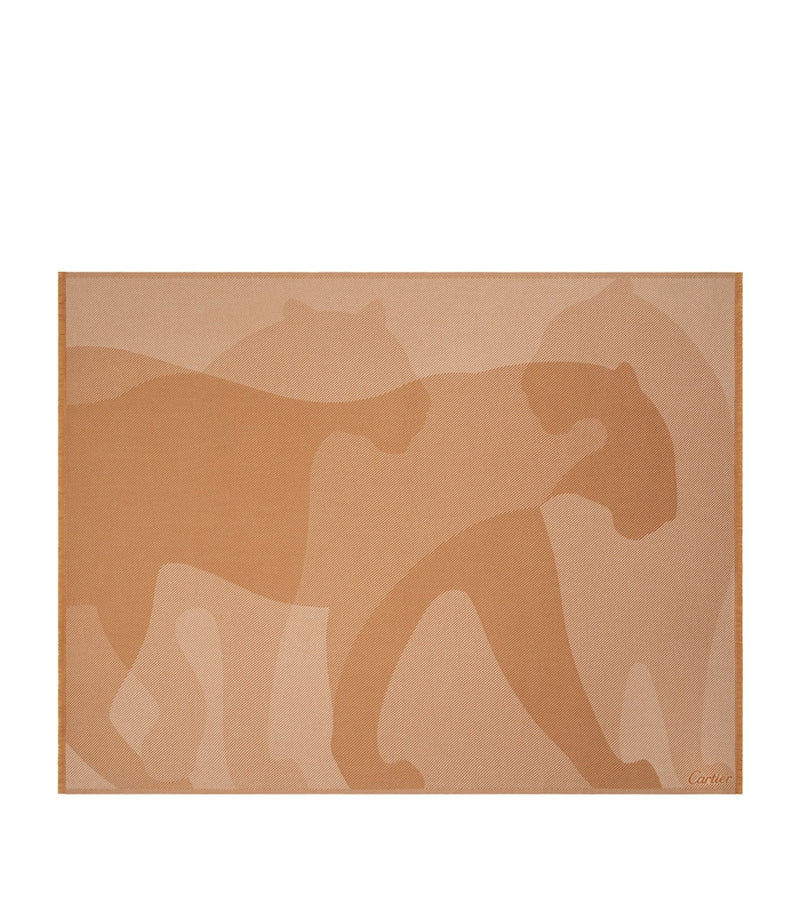 Cartier Wool-Cashmere Panthère de Cartier blanket 190cm x 140cm - British product