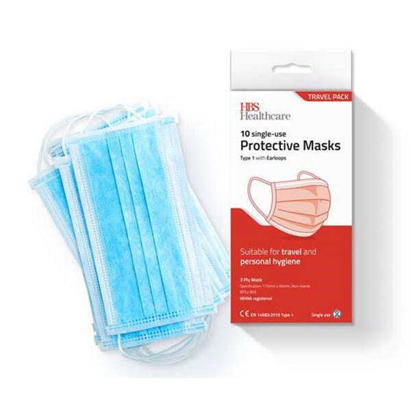 HBS Type 1 Disposable Face Mask x 10 GOODS Superdrug   