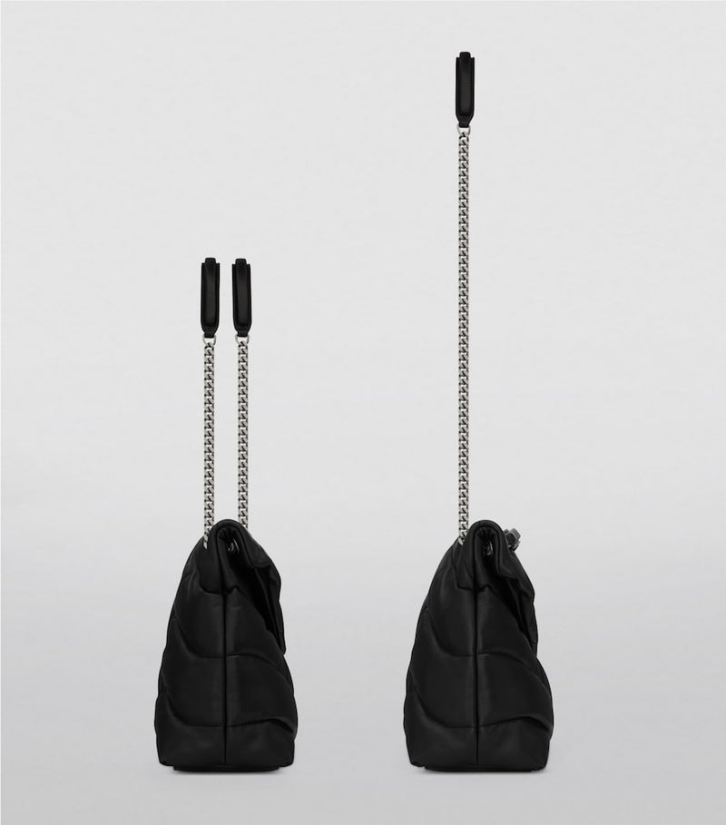 Saint Laurent Loulou Puffer Matelassé shoulder bag in leather, UK version