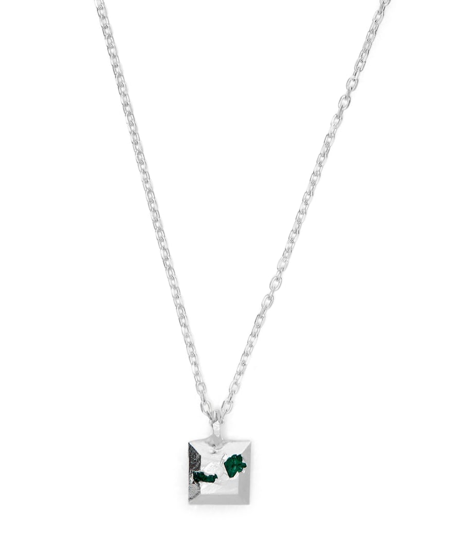 The Ouze sterling silver and emerald necklace - British product