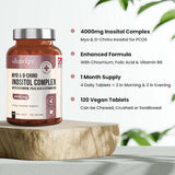 VitaBright PCOS supplement Myo Inositol & D Chiro Inositol 120 tablets (British brand)