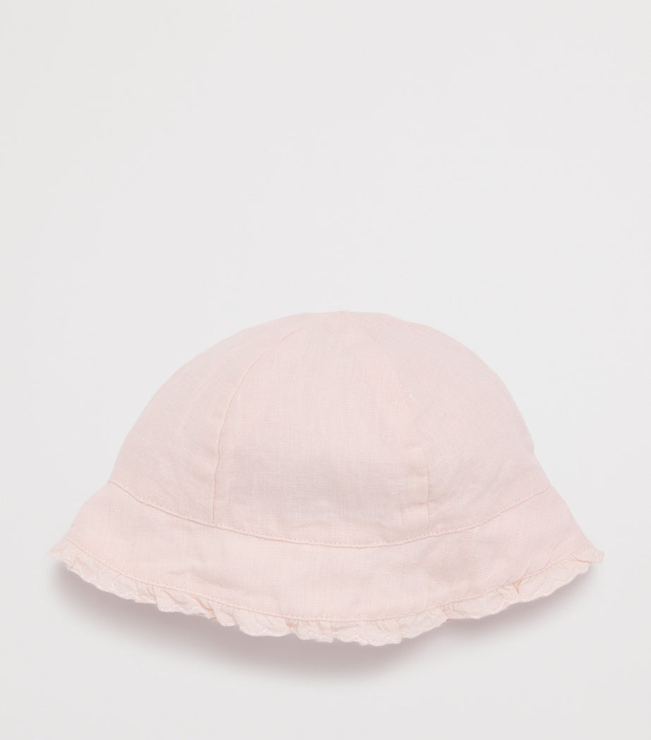 Tartine et Chocolat cotton embroidered baby bonnet (British brand)