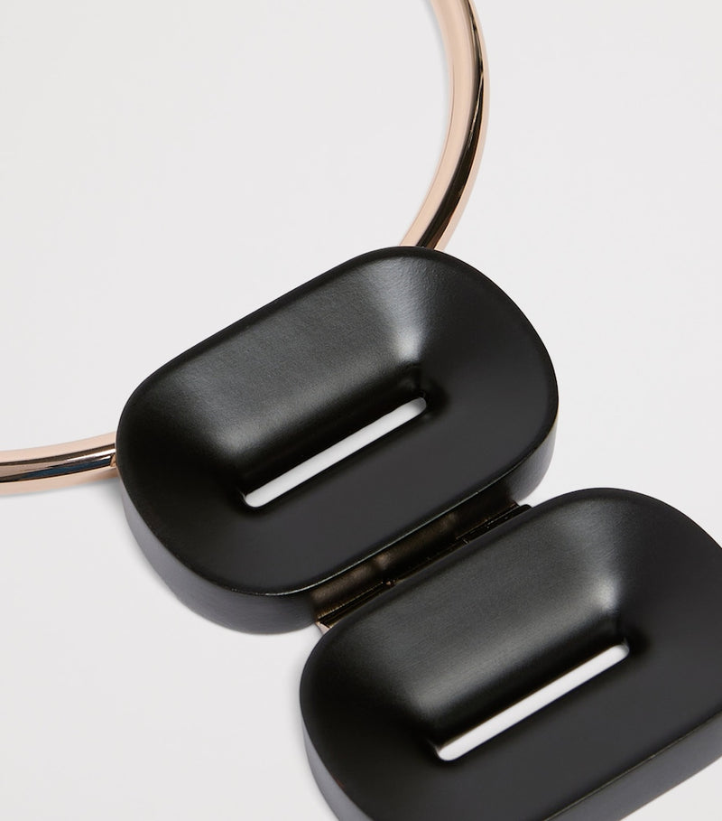 Max Mara Ebony Pinza choker necklace gold-tone metal (British brand)