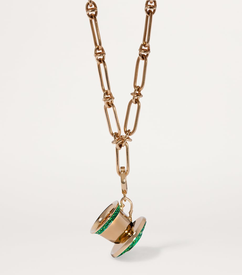 Annoushka teacup charm yellow gold tsavorite (British brand)