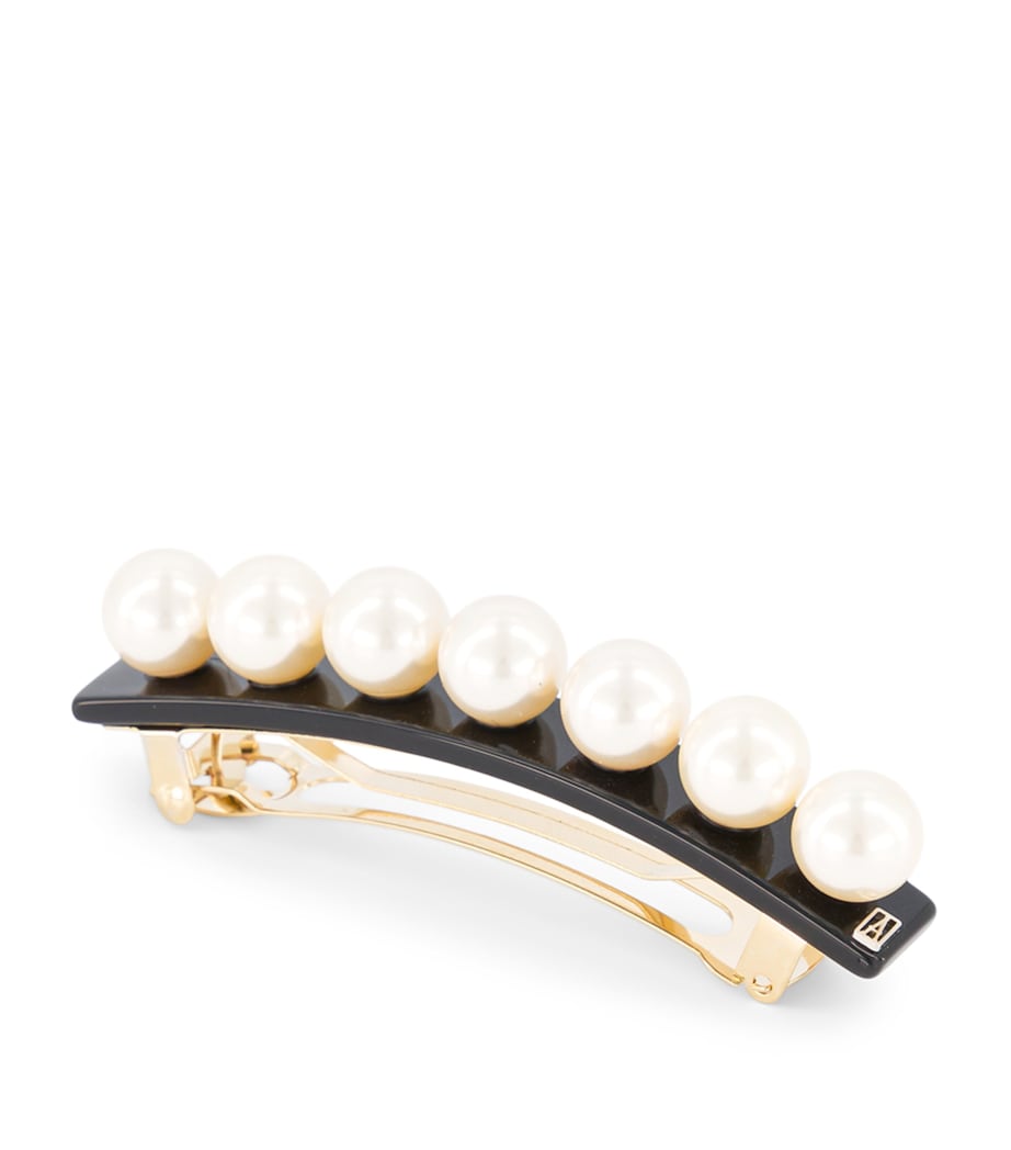 Alexandre de Paris oversize pearl-detail slide hair clip, imported from the UK
