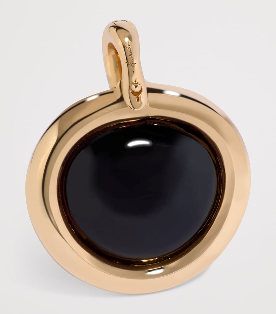 Annoushka Sweetie pendant 18k gold drusy black onyx (British brand)