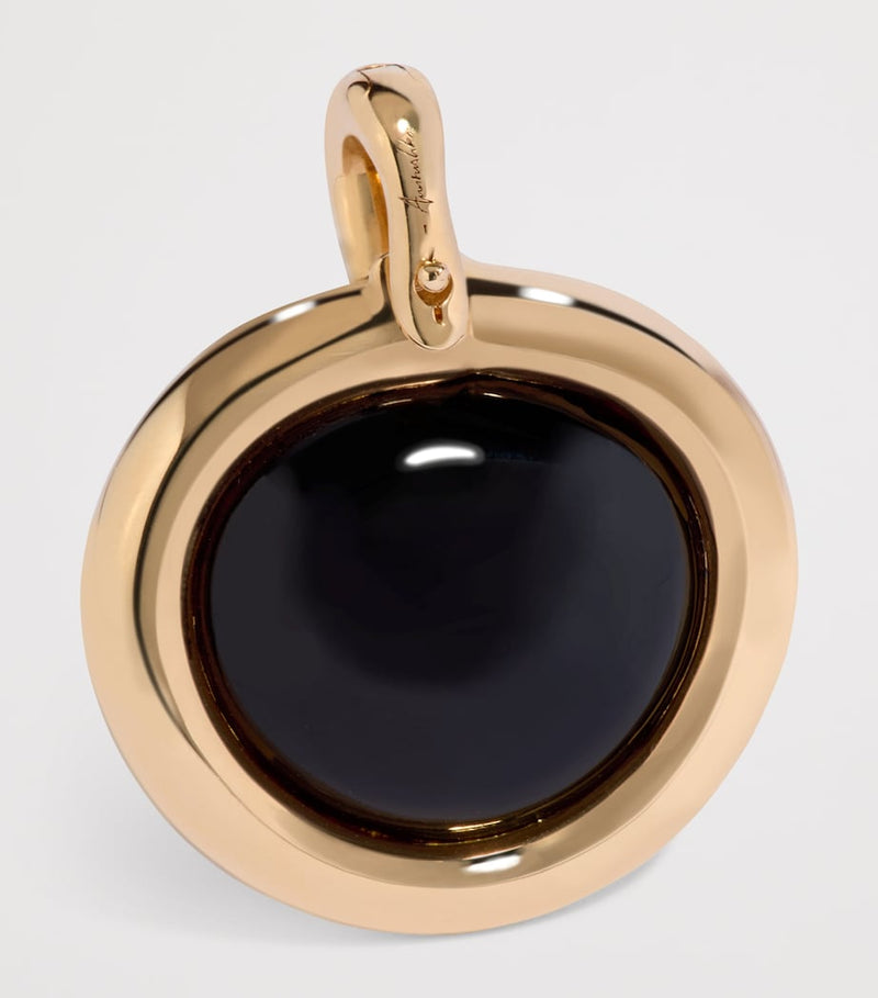 Annoushka Sweetie pendant 18k gold drusy black onyx (British brand)