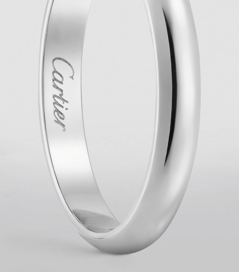 Cartier 1895 platinum wedding ring width 3.5mm (British brand)